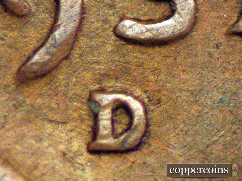 1937 Lincoln cent obverse, CopperCoins die 1937D•1MM•001.