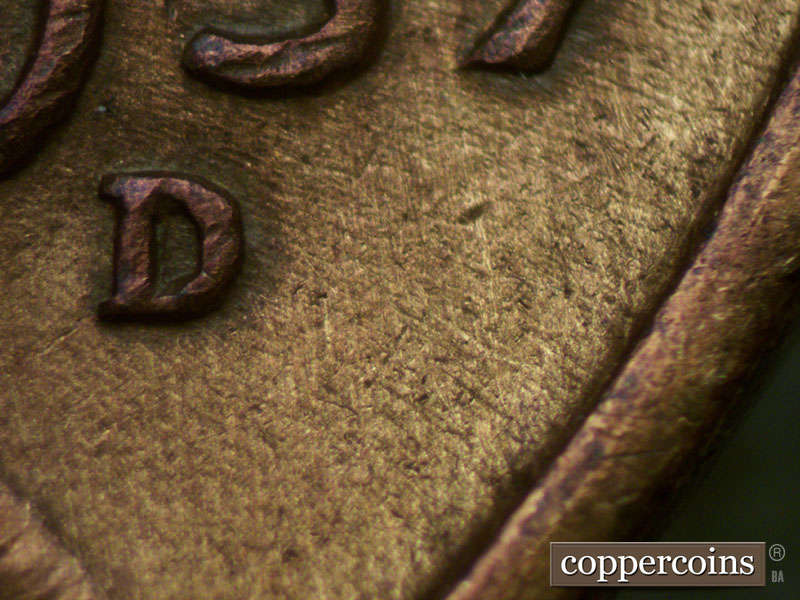 Die-stage C marker on 1937D•1MM•002 (1937 Repunched Mint Mark).