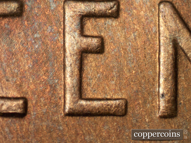 Die-stage B marker on 1937D•1MM•003 (1937 Repunched Mint Mark).