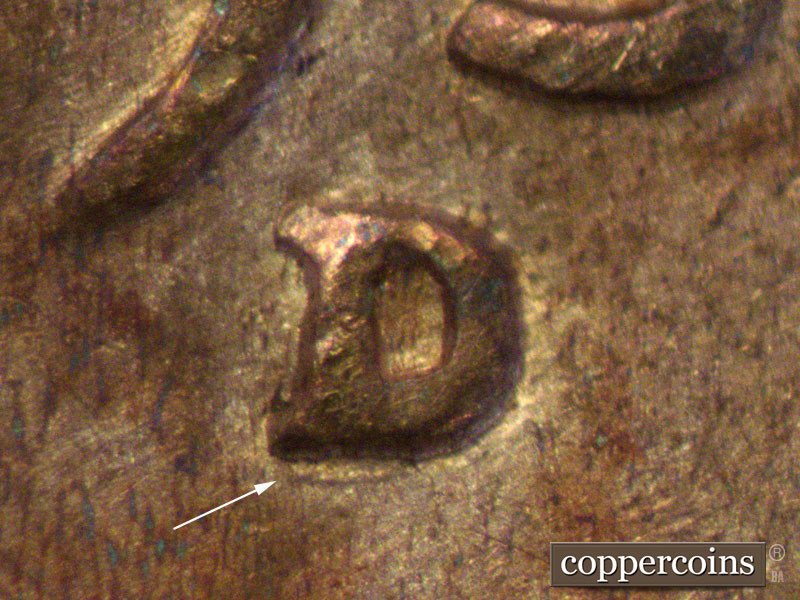 1937 Lincoln cent obverse, CopperCoins die 1937D•1MM•004.
