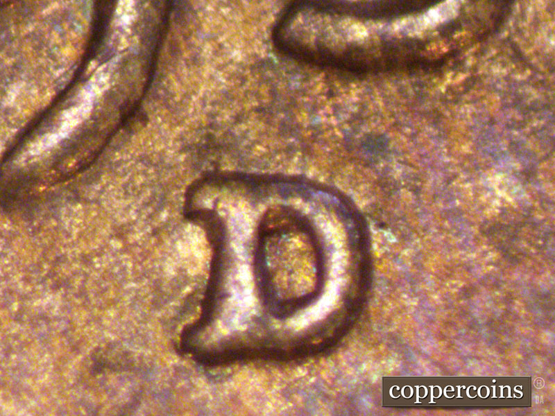1937 Lincoln cent obverse, CopperCoins die 1937D•1MM•006.
