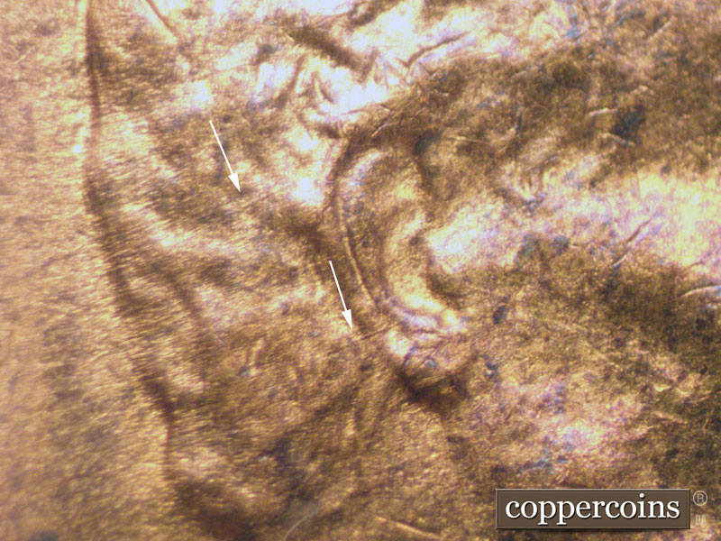 Die-stage C marker on 1937D•1MM•006 (1937 Repunched Mint Mark).
