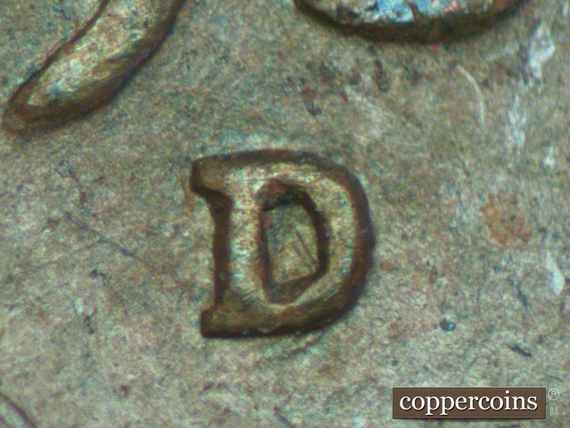 Die-stage A marker on 1937D•1MM•007 (1937 Repunched Mint Mark).