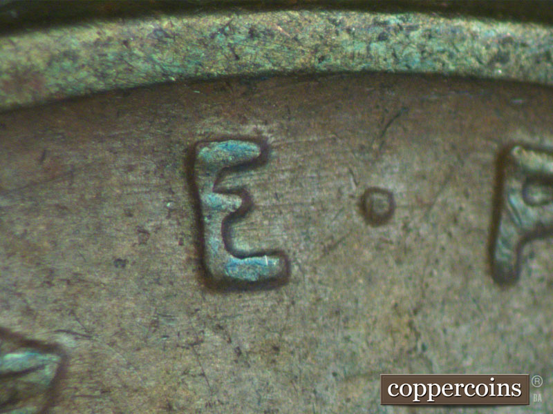 Die-stage A marker on 1937D•1MM•007 (1937 Repunched Mint Mark).