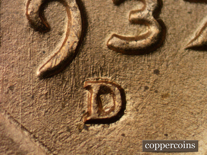 1937 Lincoln cent obverse, CopperCoins die 1937D•1MM•008.