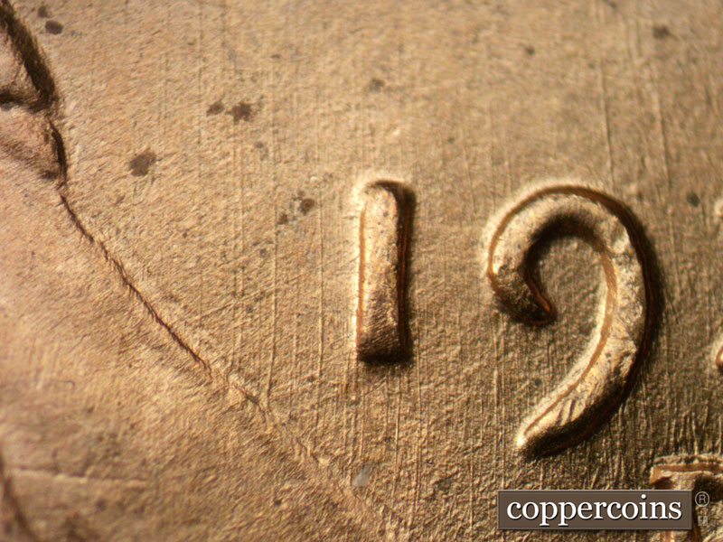 Die-stage B marker on 1937D•1MM•008 (1937 Repunched Mint Mark).