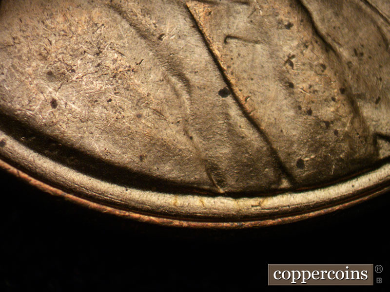 Die-stage B marker on 1937D•1MM•008 (1937 Repunched Mint Mark).