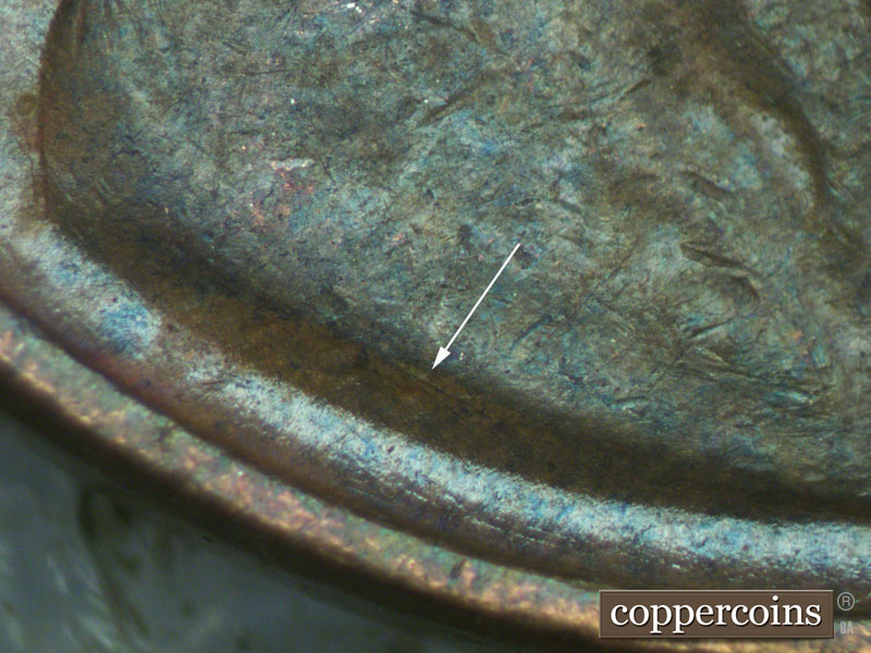 Die-stage C marker on 1937D•1MM•010 (1937 Repunched Mint Mark).