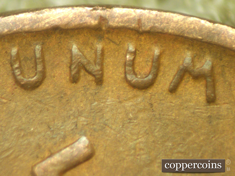 Die-stage A marker on 1937D•1MM•014 (1937 Repunched Mint Mark).