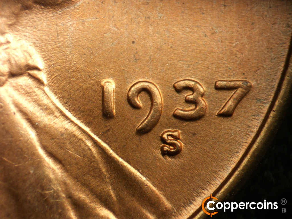 Die-stage B marker on 1937S•1DO•002 showing Date for reference.