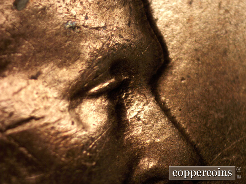 Die-stage C marker on 1937S•1DO•003 (1937 Doubled Die Obverse).
