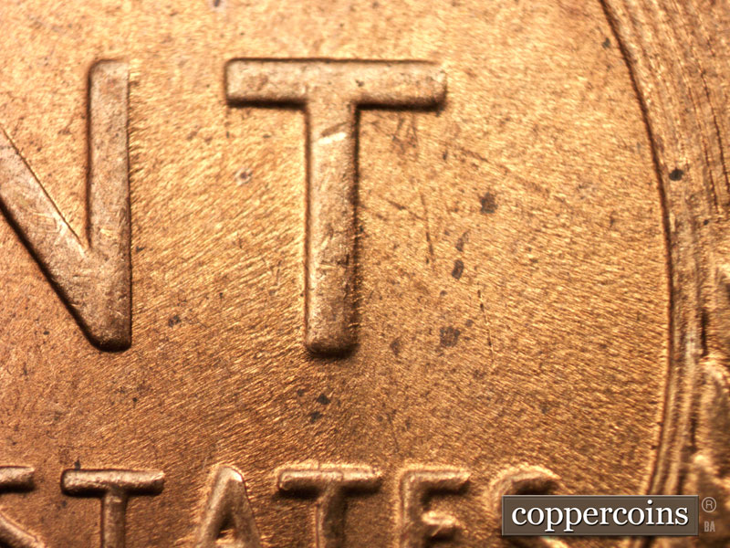 Die-stage C marker on 1938D•1DR•002 (1938 Doubled Die Reverse).