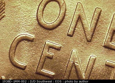 Die-stage A marker on 1938D•1MM•002 (1938 Repunched Mint Mark).