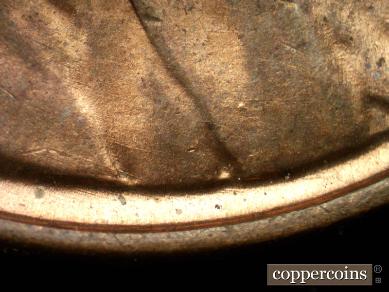 Die-stage B marker on 1938D•1MM•004 (1938 Repunched Mint Mark).