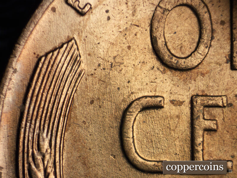 Die-stage B marker on 1938S•1MM•003 (1938 Repunched Mint Mark).