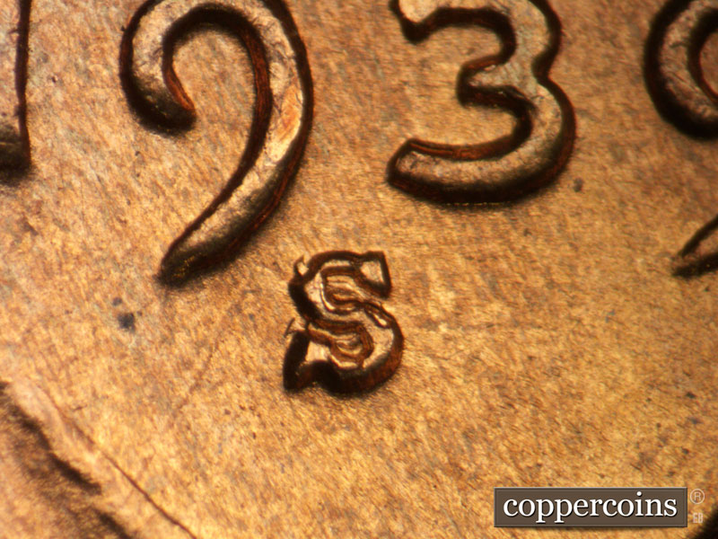 1939 Lincoln cent obverse, CopperCoins die 1939S•1MM•002.