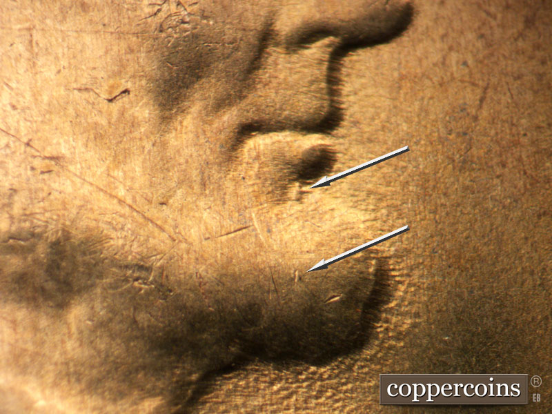 Die-stage C marker on 1939S•1MM•005 (1939 Repunched Mint Mark).