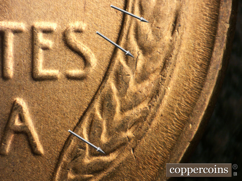 Die-stage C marker on 1939S•1MM•005 (1939 Repunched Mint Mark).