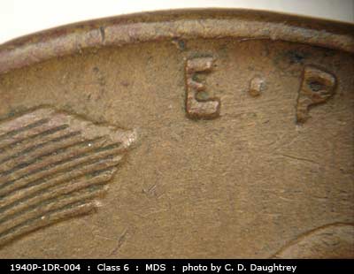 1940 Lincoln cent obverse, CopperCoins die 1940P•1DR•004.