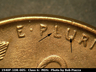 1940 Lincoln cent obverse, CopperCoins die 1940P•1DR•005.