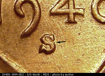 1940 Lincoln cent obverse, CopperCoins die 1940S•1MM•002.