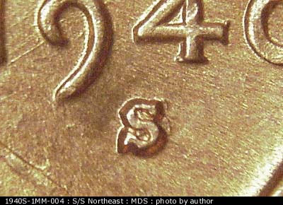 1940 Lincoln cent obverse, CopperCoins die 1940S•1MM•004.