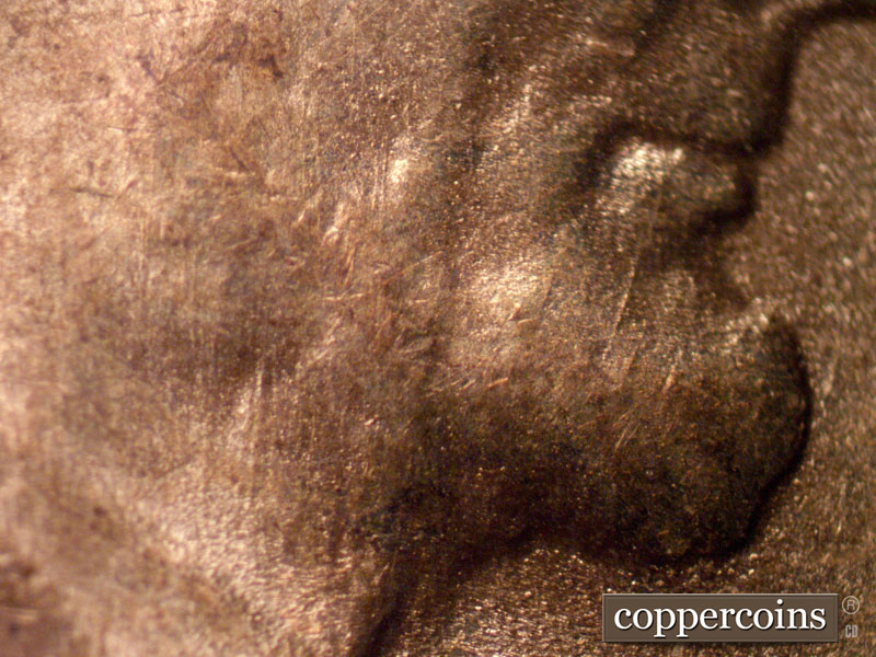 Die-stage B marker on 1940S•1MM•007 (1940 Repunched Mint Mark).