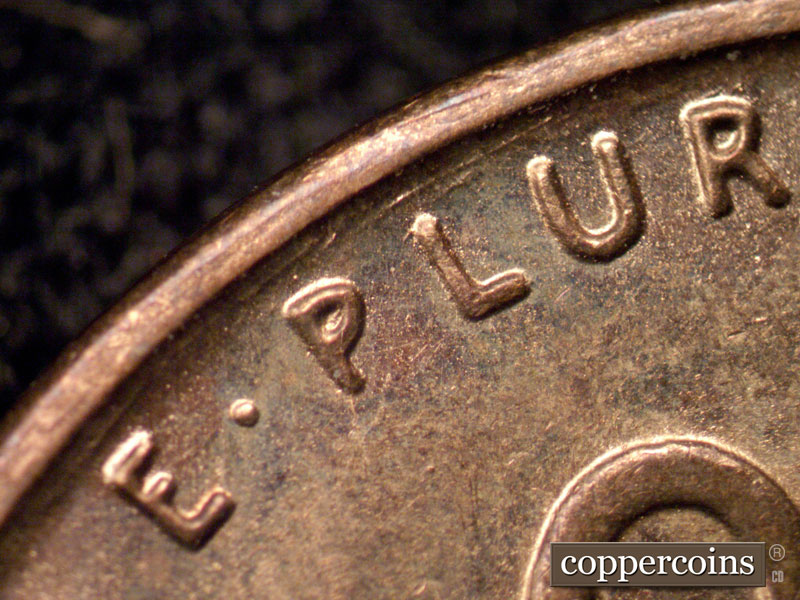 Die-stage B marker on 1940S•1MM•007 (1940 Repunched Mint Mark).