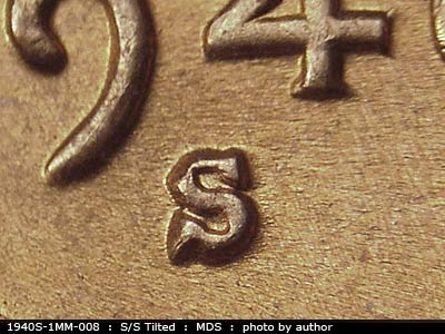 1940 Lincoln cent obverse, CopperCoins die 1940S•1MM•008.