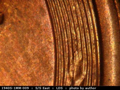 Die-stage C marker on 1940S•1MM•009 (1940 Repunched Mint Mark).