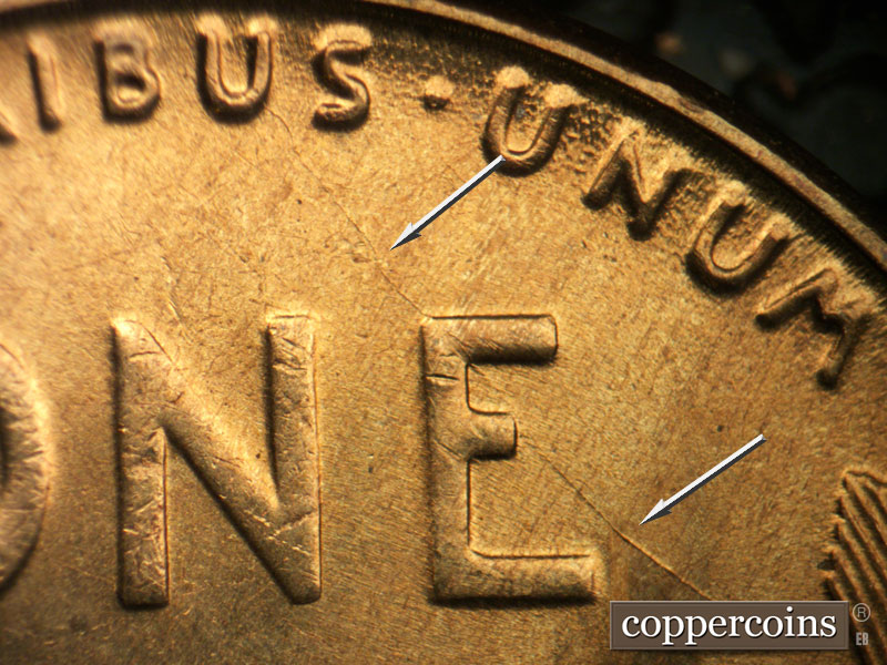 Die-stage B marker on 1940S•1MM•011 (1940 Repunched Mint Mark).
