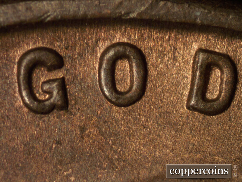 Die-stage B marker on 1941D•1DO•003 (1941 Doubled Die Obverse).