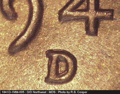 1941 Lincoln cent obverse, CopperCoins die 1941D•1MM•005.