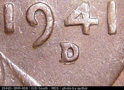 1941 Lincoln cent obverse, CopperCoins die 1941D•1MM•008.
