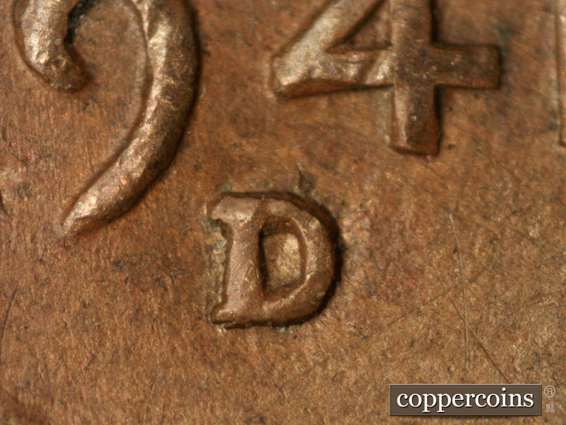 Die-stage A marker on 1941D•1MM•009 (1941 Repunched Mint Mark).