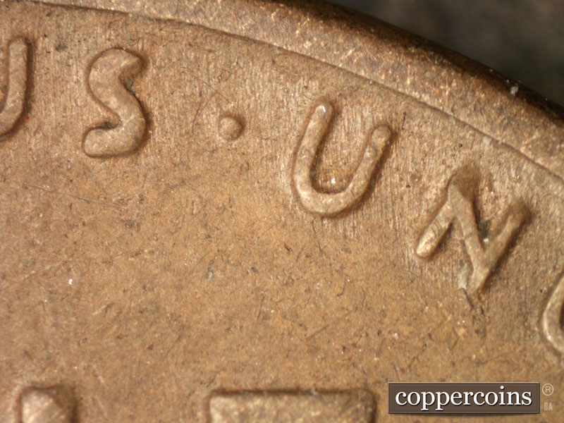 Die-stage A marker on 1941D•1MM•009 (1941 Repunched Mint Mark).