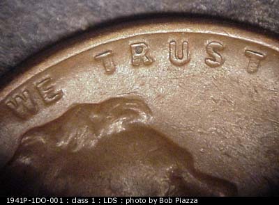 Die-stage C marker on 1941P•1DO•001 (1941 Doubled Die Obverse).