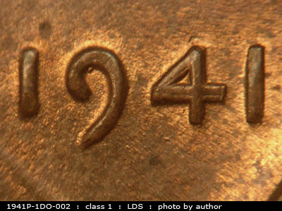 Die-stage C marker on 1941P•1DO•002 (1941 Doubled Die Obverse).