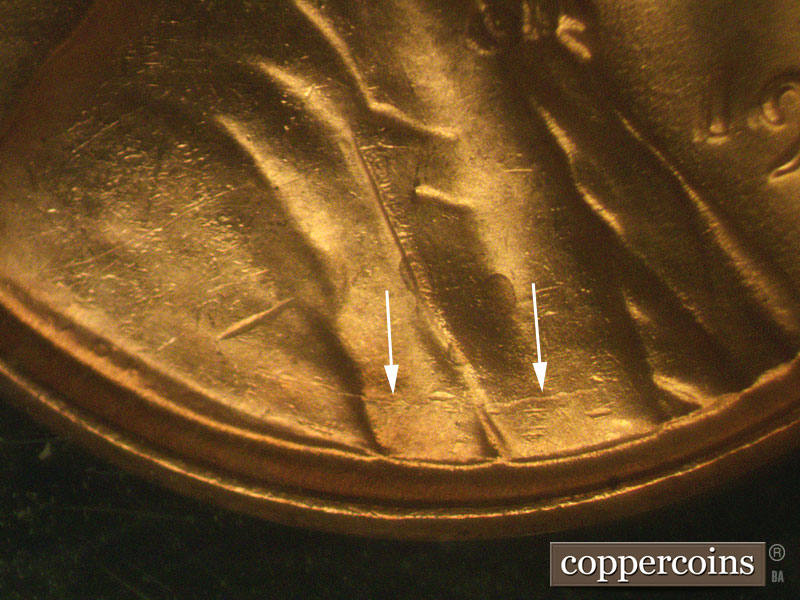 Die-stage C marker on 1941P•1DO•006 (1941 Doubled Die Obverse).
