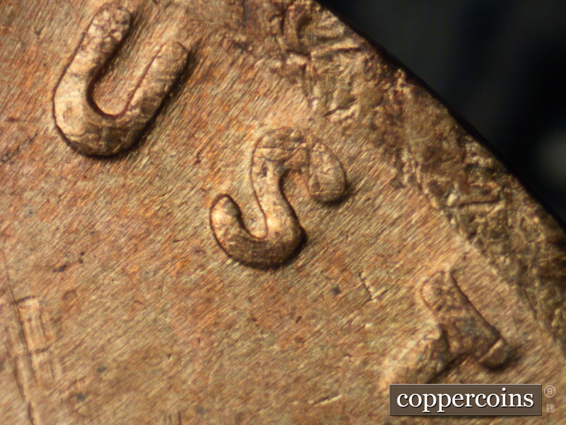 Die-stage C marker on 1941P•1DO•007 (1941 Doubled Die Obverse).