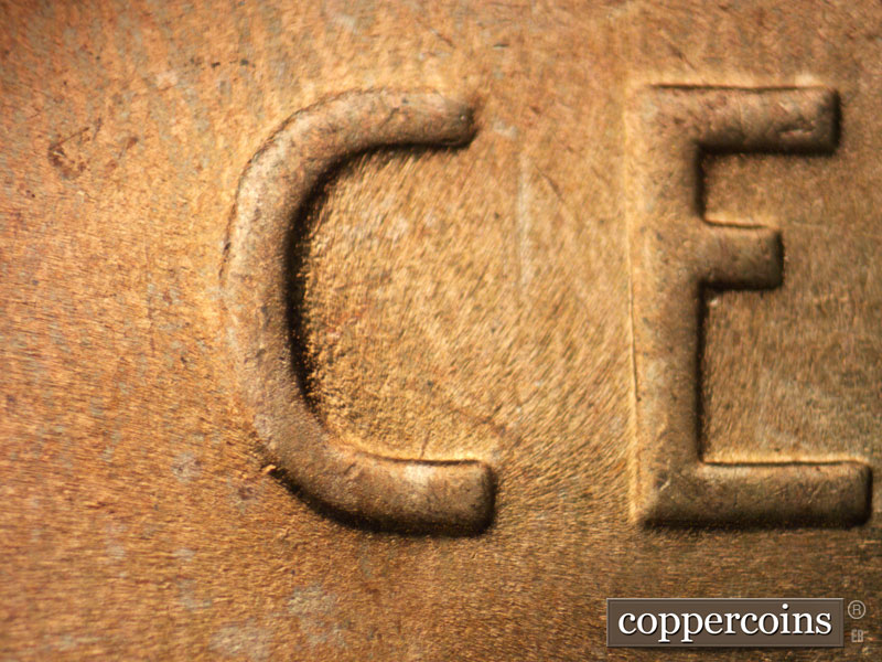 Die-stage C marker on 1941P•1DO•007 (1941 Doubled Die Obverse).