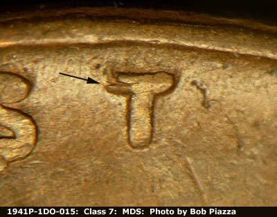 1941 Lincoln cent obverse, CopperCoins die 1941P•1DO•015.