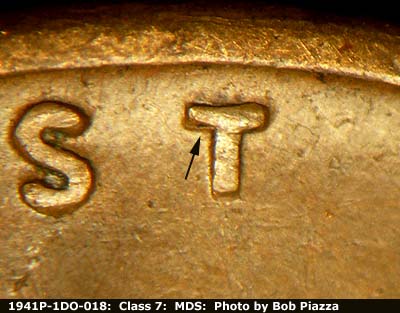 1941 Lincoln cent obverse, CopperCoins die 1941P•1DO•018.