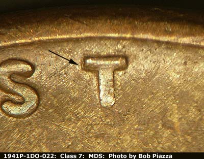 1941 Lincoln cent obverse, CopperCoins die 1941P•1DO•022.