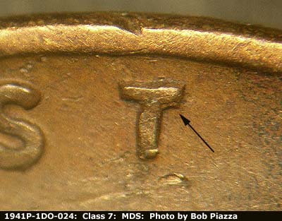 1941 Lincoln cent obverse, CopperCoins die 1941P•1DO•024.