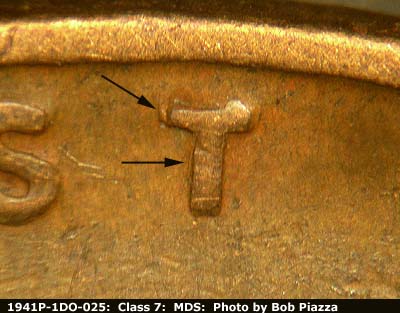 1941 Lincoln cent obverse, CopperCoins die 1941P•1DO•025.