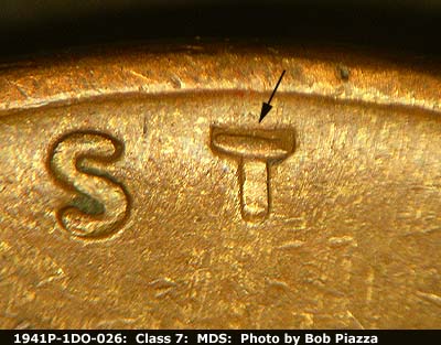 1941 Lincoln cent obverse, CopperCoins die 1941P•1DO•026.