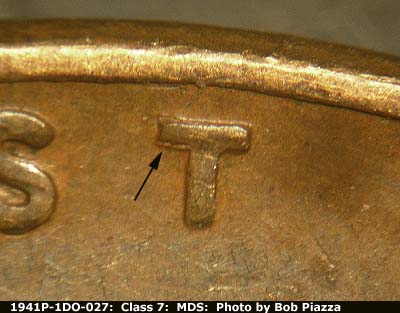 1941 Lincoln cent obverse, CopperCoins die 1941P•1DO•027.