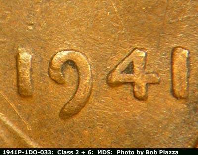 1941 Lincoln cent obverse, CopperCoins die 1941P•1DO•033.