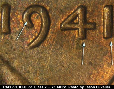 1941 Lincoln cent obverse, CopperCoins die 1941P•1DO•035.
